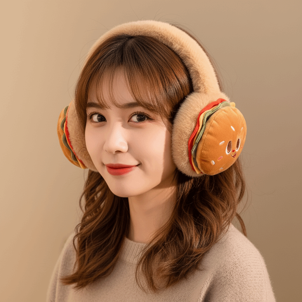 Earmuffs Foldable - Chaud doux Hamburger oreille plus chaud